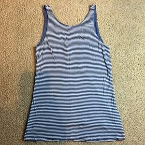 Banana Republic soft blue and white stripped tank size XS